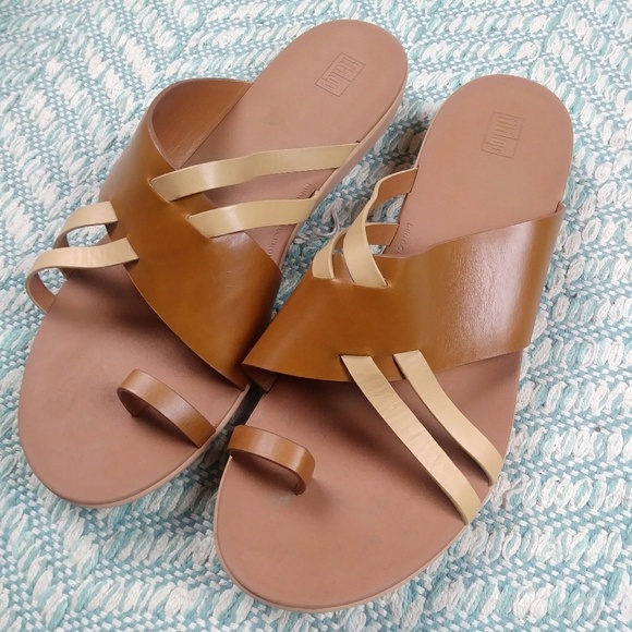 fitflop tan casual slippers